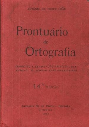 Immagine del venditore per PRONTURIO DE ORTOGRAFIA. [14. EDIO] venduto da Livraria Castro e Silva