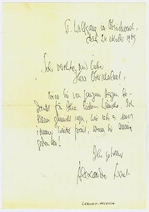 Imagen del vendedor de Eigenh. Brief mit U. a la venta por Antiquariat INLIBRIS Gilhofer Nfg. GmbH