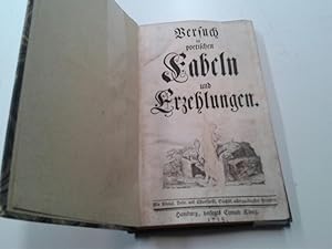 Bild des Verkufers fr Versuch in poetischen Fabeln und Erzehlungen. zum Verkauf von Antiquariat Langguth - lesenhilft