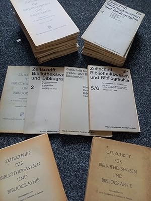 Zeitschrift für Bibliothekswesen und Bibliographie. Jahrgang 1, 1954 Heft 2.3.4; 2,1955; 3,1956; ...