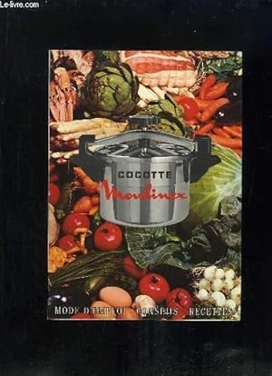 Imagen del vendedor de COCOTTE MOULINEX. MODE D EMPLOI, CONSEIL, RECETTES. a la venta por Le-Livre