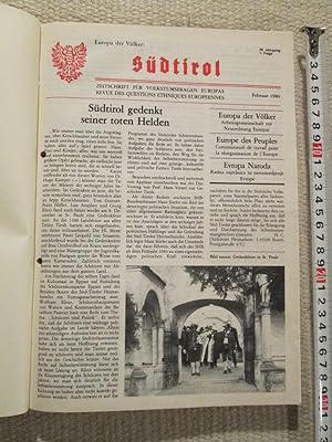 Südtirol : Zeitschrift für Volkstumsfragen Europas / Revue des questions ethniques européennes : ...
