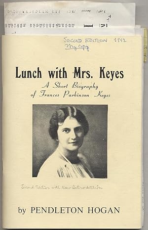 Image du vendeur pour Lunch with Mrs. Keyes: A Short Biography of Frances Parkinson Keyes mis en vente par Between the Covers-Rare Books, Inc. ABAA