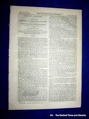 Bild des Verkufers fr The Medical Times and Gazette. 15 September 1855, No. 833. zum Verkauf von Tony Hutchinson