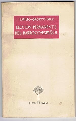 Image du vendeur pour LECCIN PERMANENTE DEL BARROCO ESPAOL mis en vente par Librera Torren de Rueda