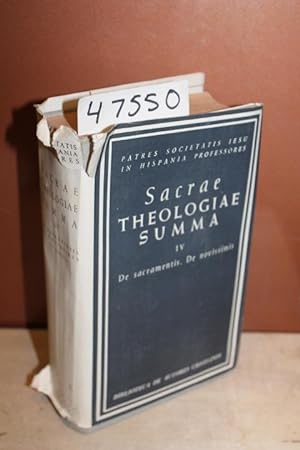 Image du vendeur pour Sacre Theologiae Summa IV De Sacramentis. De Novissimis mis en vente par Princeton Antiques Bookshop