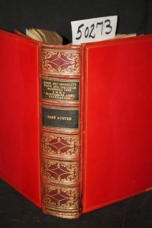 Seller image for Complete Novels of Jane Austen: Pride and Prejudice, Sense & Sensibility, Mansfield Park, Emma, 1928 Red Leather in Slipcase Lon for sale by Princeton Antiques Bookshop