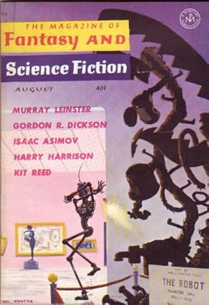 Seller image for The Magazine of Fantasy and Science Fiction August 1961 - The Haunted Village, Four Days in the Corner, The Case of the Homicidal Robots, Piggy, The Dispatch Executive, Juliette, Cogi Drove His Car Through Hell, Survival Planet, The Kappa Nu Nexus, ++ for sale by Nessa Books