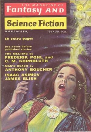 Image du vendeur pour The Magazine of Fantasy and Science Fiction November 1972 - Inn of the Black Swan, Man's Reach, The Man on Zero-Four, The Meeting, Joy Ride, The Inheritors, "Susanna, Susanna!", The One and Only mis en vente par Nessa Books