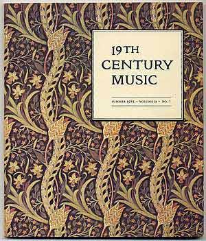 Immagine del venditore per 19th Century Music Summer 1985 Volume IX No. 1 venduto da Between the Covers-Rare Books, Inc. ABAA