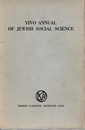 Image du vendeur pour YIVO Annual of Jewish Social Science: Volume 1 mis en vente par Bookshop Baltimore