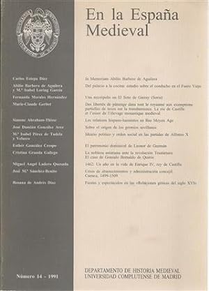 EN LA ESPAÑA MEDIEVAL Número 14 -1991