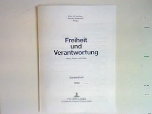 Seller image for Freiheit und Verantwortung: Moral, Recht und Politik Sonderdruck 2002 for sale by books4less (Versandantiquariat Petra Gros GmbH & Co. KG)