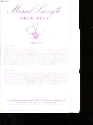 Imagen del vendedor de ORCHIDEES TARIF N7. a la venta por Le-Livre