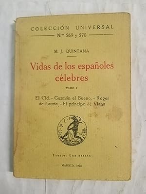 Image du vendeur pour Vidas de los Espaoles clebres. Tomo I. El Cid, Guzman el Bueno, Roger de Lauria, El principe de Viana mis en vente par Gibbon Libreria