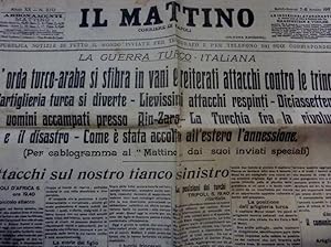 "IL MATTINO Corriere di Napoli Ultima Edizione Martedì / Mercoledì 7,8 Novembre 1911 LA GUERRA IT...
