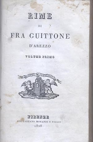 Bild des Verkufers fr RIME DI FRA GUITTONE D'AREZZO. A cura di Lodovico Valeriani. zum Verkauf von studio bibliografico pera s.a.s.