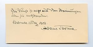 Imagen del vendedor de Albumblatt mit eigenh. Datum und U. a la venta por Antiquariat INLIBRIS Gilhofer Nfg. GmbH