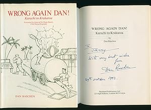 Seller image for Wrong Again Dan! Karachi to Krakatoa [Signed + Publisher's Flyer] for sale by Little Stour Books PBFA Member