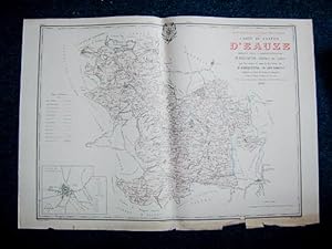 Seller image for Carte du Canton d'Eauze (Atlas Gnral du Gers) for sale by Librairie du Cardinal