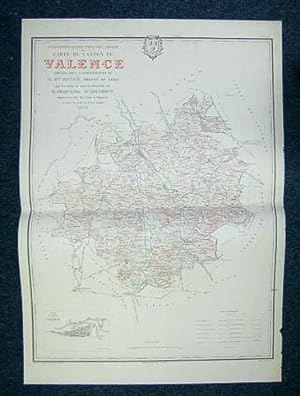 Seller image for Carte du Canton de Valence (Atlas Gnral du Gers) for sale by Librairie du Cardinal