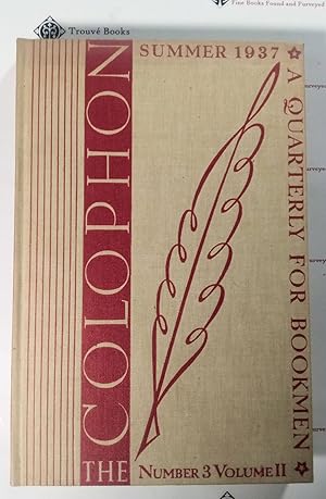 The Colophon - A Book Collectors' Quarterly No. 3 New Series Vol. 2