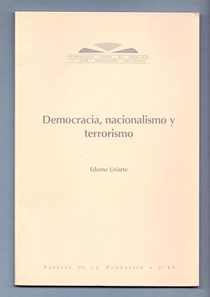 Imagen del vendedor de DEMOCRACIA, NACIONALISMO Y TERRORISMO a la venta por Libreria 7 Soles
