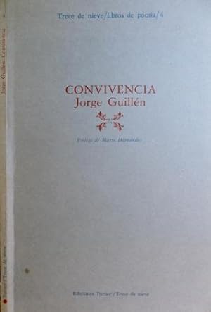 Imagen del vendedor de Convivencia. Prlogo de Mario Hernandez. a la venta por Hesperia Libros