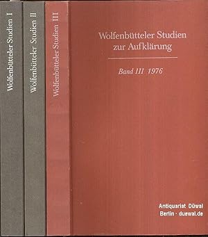Seller image for Wolfenbtteler Studien zur Aufklrung. Im Auftrage der Lessing-Akademie hrsg. v. Gnter Schulz. Band I, II u. III, 1974, 1975, 1976. 3 Bnde. for sale by Antiquariat Dwal