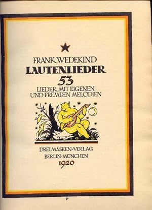 Lautenlieder. 53 Lieder mit eigenen und fremden Melodien.