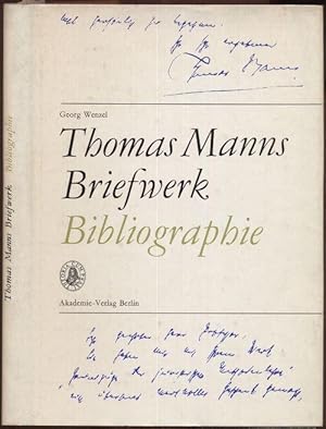 Bild des Verkufers fr Thomas Manns Briefwerk. Bibliographie gedruckter Briefe aus den Jahren 1889-1955. zum Verkauf von Antiquariat Dwal