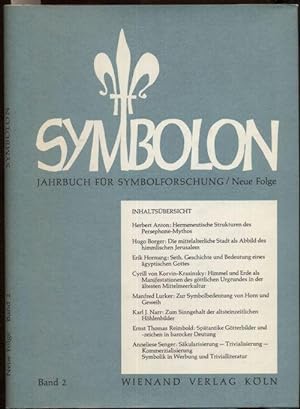 Bild des Verkufers fr Symbolon. Jahrbuch fr Symbolforschung. Neue Folge, Band 2. zum Verkauf von Antiquariat Dwal