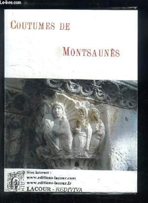 Seller image for Coutumes de Montsauns. for sale by Le-Livre