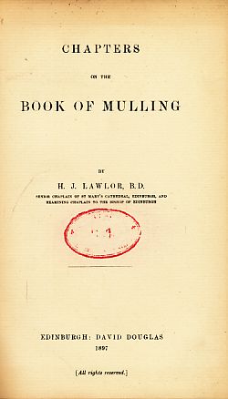 Chapters on the Book of Mulling.