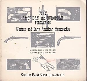 Fine American and European Firearms: Western and Early American Memorabilia: July 8, 9, 1974