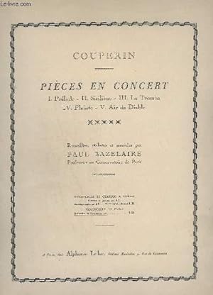 Bild des Verkufers fr PIECES EN CONCERT - N 1 : PRELUDE + BERCEUSE N27 + RONDO N38 - PIANO ET VIOLONCELLE. zum Verkauf von Le-Livre