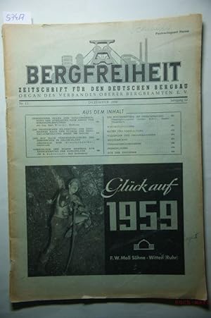 Bergfreiheit. Zeitschrift für den deutschen Bergbau. 1958, Jahrgang 23, Nr. 12