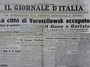 "IL GIORNALE D'ITALIA Ultima Edizione Mercoledì 5 Agosto 1942 XX - LE OPERAZIONI SUL FRONTE MERID...