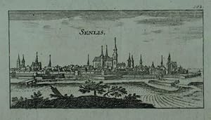 Senlis. Kupferstich v. Christoph Riegel. Nürnberg um 1690, 5,5 x 11 cm.