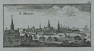 S. Malo. Kupferstich v. Christoph Riegel. Nürnberg um 1690, 5,5 x 11 cm.