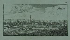 Metz. Kupferstich v. Christoph Riegel. Nürnberg um 1690, 5,5 x 11 cm.