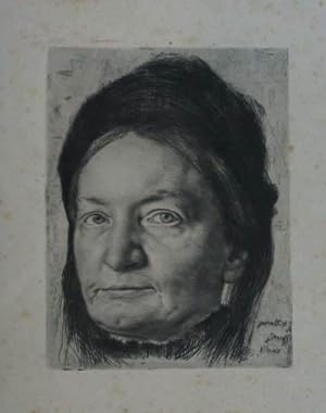 Radierung "Meine Mutter". In der Platte rechts unten signiert und bezeichnet, 1887; 14 x 10,5 cm ...