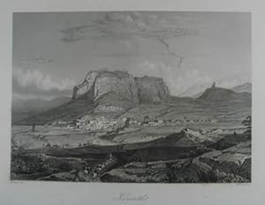 Korinth. Stahlstich v. W. French nach A. Geyer. Leipzig & Dresden, A. H. Payne um 1850, 15 x 21 cm