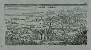 Marseille. Kupferstich v. Christoph Riegel. Nürnberg um 1690, 5,5 x 11 cm.