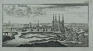 Toul. Kupferstich v. Christoph Riegel. Nürnberg um 1690, 5,5 x 11 cm.