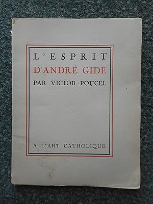 Seller image for L'esprit d'Andre Gide for sale by Frederic Delbos