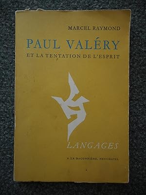 Imagen del vendedor de Paul Valery et la tentation de l'esprit a la venta por Frederic Delbos