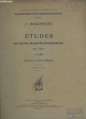 Bild des Verkufers fr ETUDES OU LECONS DE PERFECTIONNEMENT POUR PIANO - LIVRE 1 : N 1 A 12. zum Verkauf von Le-Livre