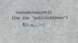Brief mit eigenh. Unterschrift "AOkopenko". Wien 18.2.1952. 1 S. 4°.