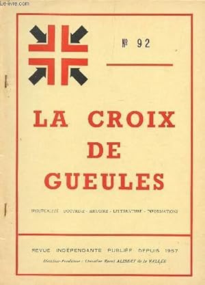 LA CROIX DE GUEULES - N°92 - OCOTBRE 1978 / LE CULTE DES MORTS - ANNIVERSAITRES - DAMES DE CHEVAL...